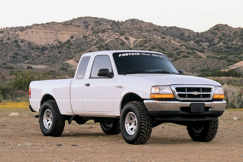 Fabtech 2.5 in. PERF SYS W/PERF SHKS 98-08 FORD RANGER 2WD COIL SPRING FRONT SUSP W/4CYL&3.